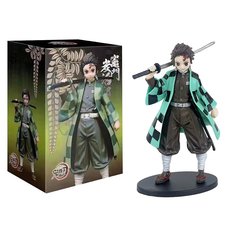 In Stock 16CM Anime Demon Slayer Kimetsu No Yaiba Figure Kamado Tanjirou Action Figure Agatsuma Zenitsu Nezuko PVC Model Toys