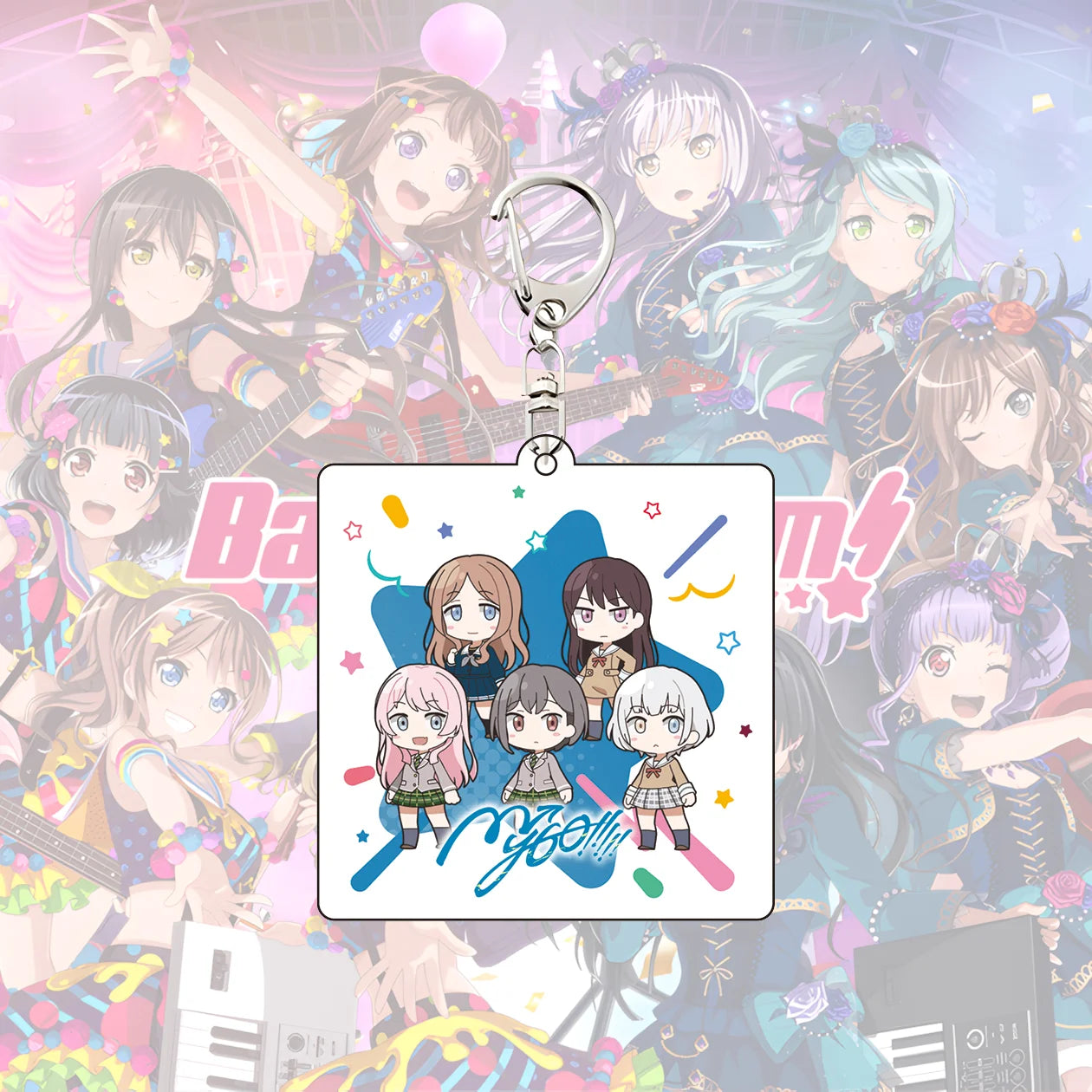 Original! BanG Dream! Mini Series Acrylic Stand & Keychain Collection – Chibi Band Figures Desk Decor & Backpack Charms
