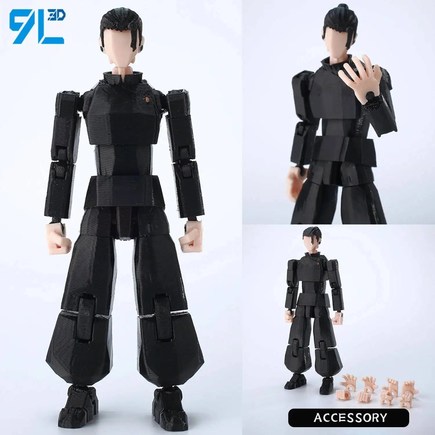 9L3D Printed Dummy13 T13 In Stock Ready to Ship Jujutsu Kaisen Grey Robe Sukuna Figure Anime Articulated Model Stress-Relief Toy