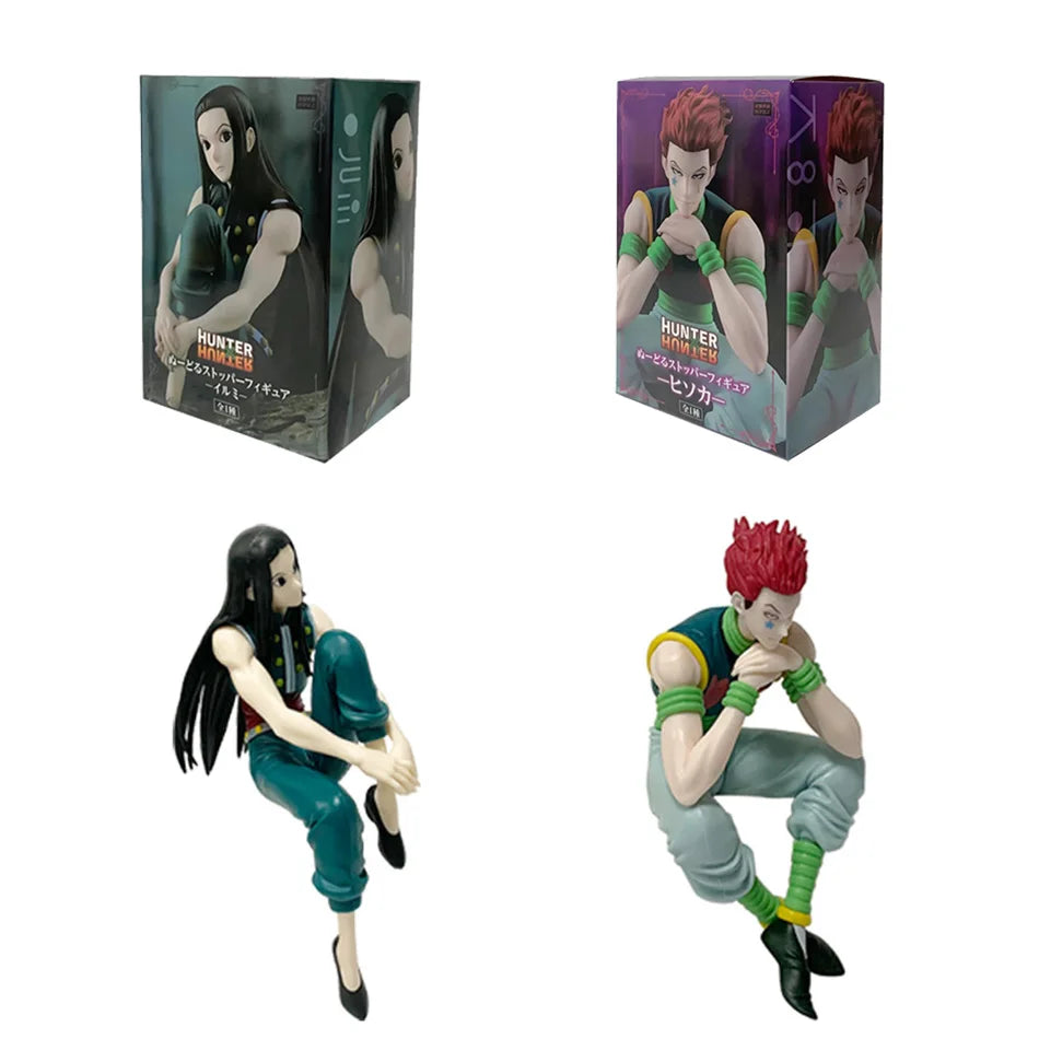 14cm For Hunter  Anime Figure - Illumi, Hisoka Action Figure & Noodle Stopper  Room Decoration, PVC Noodle Stopper Model Toy
