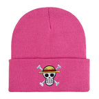 One Piece Knitted Hats Luffy Zoro Skull Embroidery Caps Fashion Men Women Winter Warm Beanie Cartoon Anime Bonnet Accessories