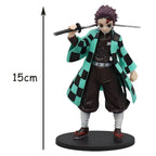 Demon Slayer Anime Action Figure - Kamado Tanjirou with Agatsuma Zenitsu And Nezuko PVC Model Toys Kimetsu No Yaiba Warriors