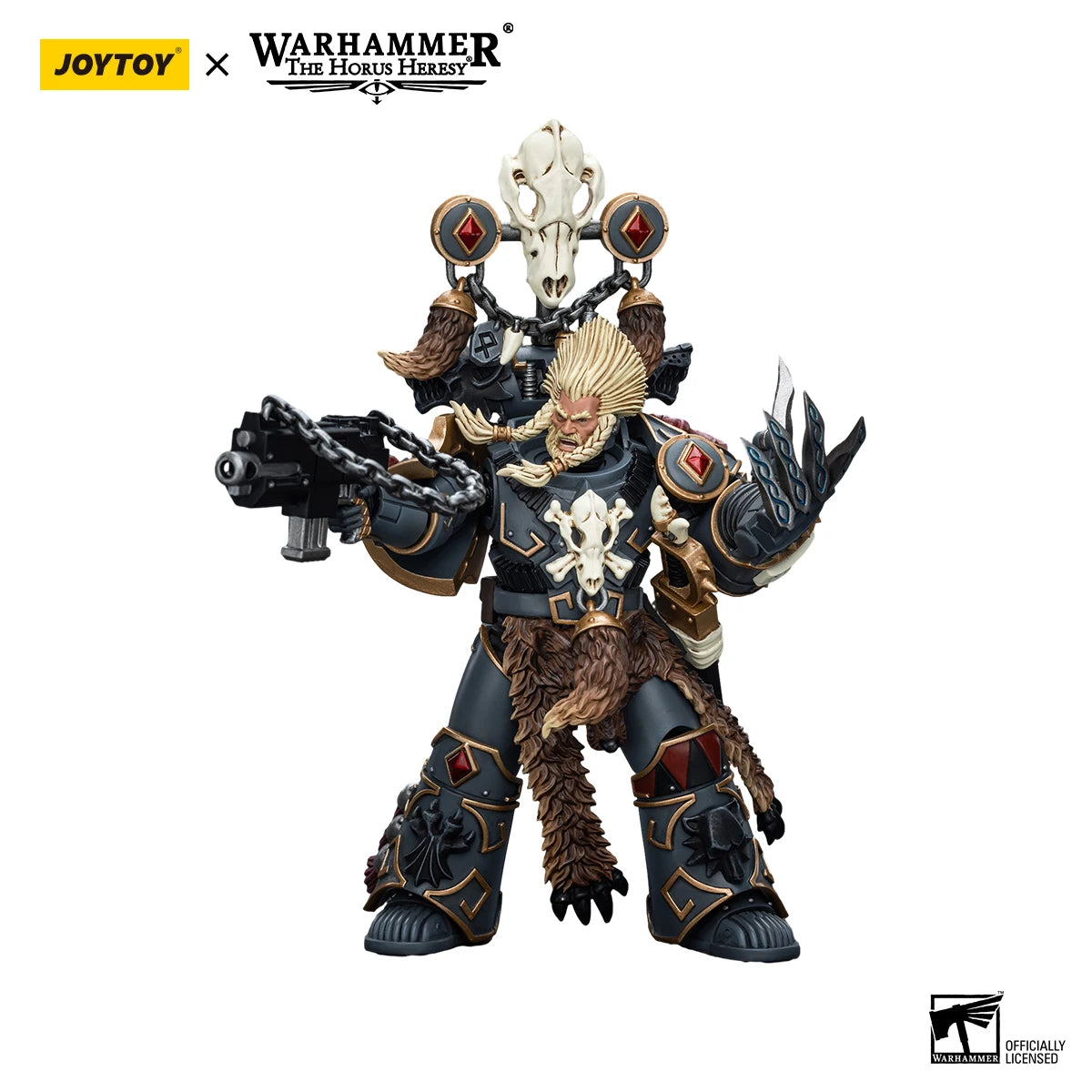 JOYTOY Warhammer 40k 1/18 Action Figures Anime 13.5cm Space Wolves Geigor Fell-Hand Collection Model Toys