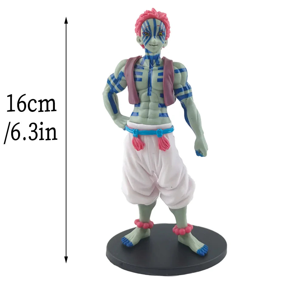 15cm Anime Figure Demon Slayer Figures Slayer Akaza Doll Figurine Warrior Action Figure Model Toys Anime Model Figure Car Doll