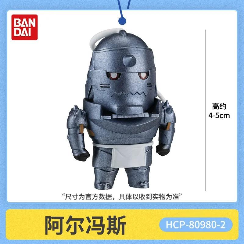 Bandai Gacha Scale Model Fullmetal Alchemist Edward Alphonse Roy Mustang Figurine Ornaments Action Figure Toys