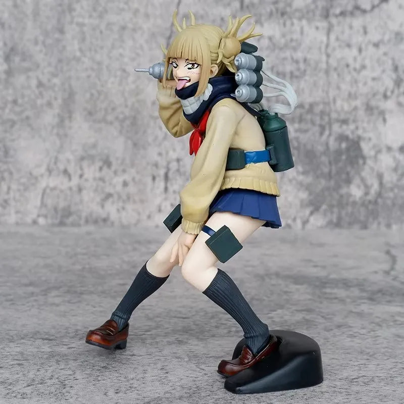 My Hero Academia Anime Character Peripheral Himiko Toga Cute Uniform Battle Version Figure Desktop Ornaments Model Toy Gift
