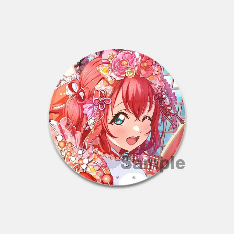 Anime Love Live! Brooch for Backpack Cartoon Figure Honoka Kousaka/Maki Nishikino Lapel Pins Badge Accessorie Clothes Decoration