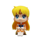 6 PCS/Set Pretty Guardian Sailor Moon 7cm Anime Figure Tsukino Usagi Chibiusa Hino Rei Kino Makoto Figurine Kids Toy