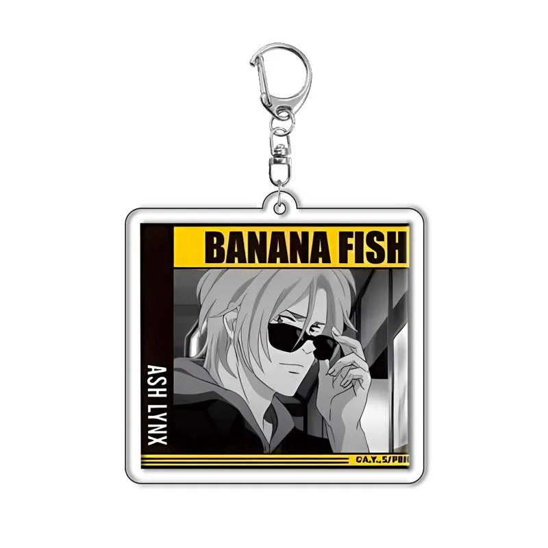 Anime Cartoon Banana Fish Figure Characters Acrylic Keychain Car Keychain Women Men Bag Accessories Charm Pendant Jewelry Gifts