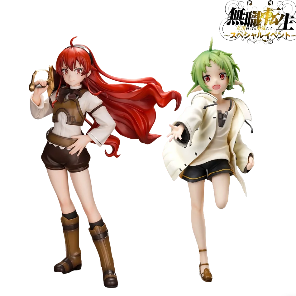 18cm Magician Eris Greyrat/Sylphiette Action Figure Mushoku Tensei：Jobless Reincarnation Anime Figure PVC Adult Model Doll Toys