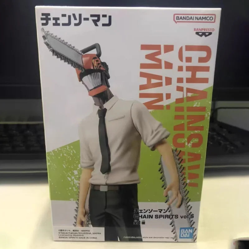 In Stock Genuine BANDAI Chainsaw Man Power Hayakawa Aki Makima Denji Anime Figure Model Desktop Ornament Toy Gift