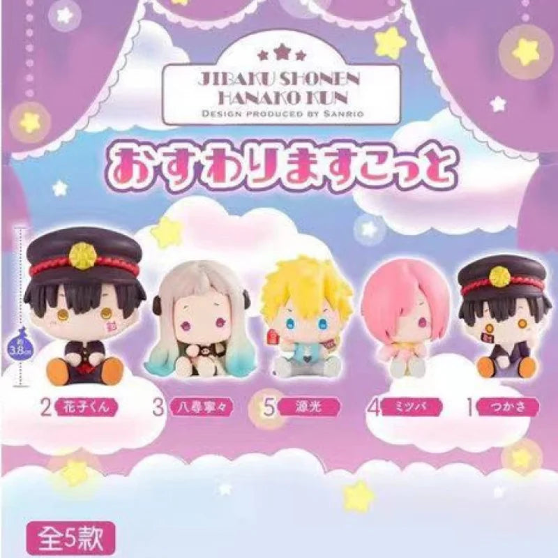 BANDAI 3.8 CM Action Anime Jibaku Shounen Hanako-kun Mitsuba Sousuke Hanako-kun Yugi Tsukasa Minamoto Yashiro Nene Figures Toys