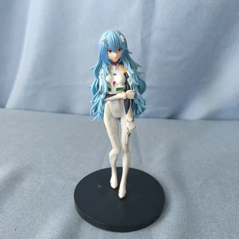 18cm Anime Neon Genesis Evangelion Eva Ayanami Rei Kawaii Figure Pvc Model Toys Xmas Gifts For Kids Doll Collect Ornaments