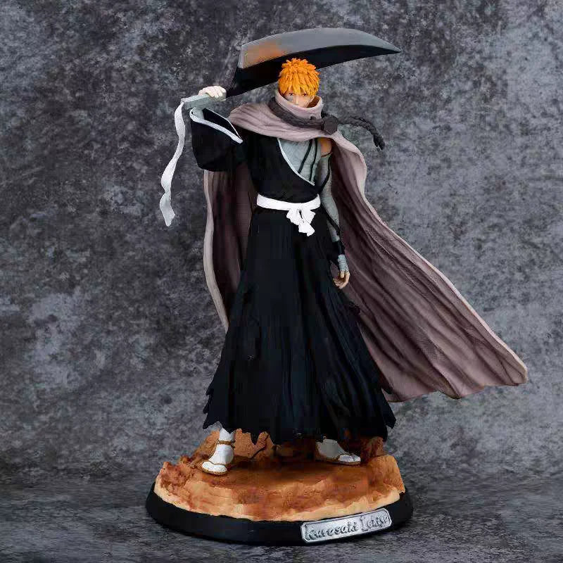 Bleach Anime Figure Thousand Year Blood Battle Kurosaki Ichigo Voided Moon Cutting Model Mighty Ornament Dollar Statue Boys Gift