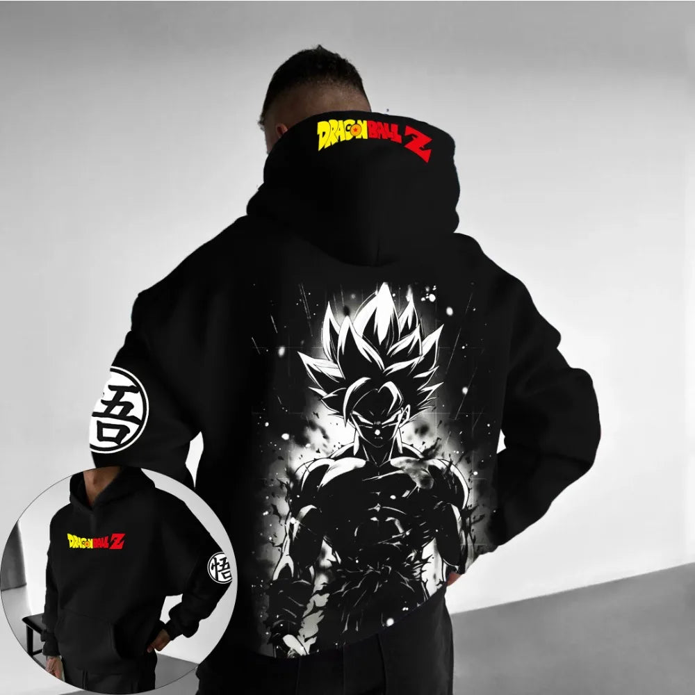 Dragon Ball Men's Hoodie Sweater Goku Kakarot Japanese Anime Summer Autumn Boy Children's Long Sleeve Hip Hop Parent-Child Wear