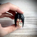 18cm NARUTO Uchiha Sasuke Mantra Seal Action Figure Sitting Pose Pvc Model Statue Collection Decoration Toys Gift Ornaments