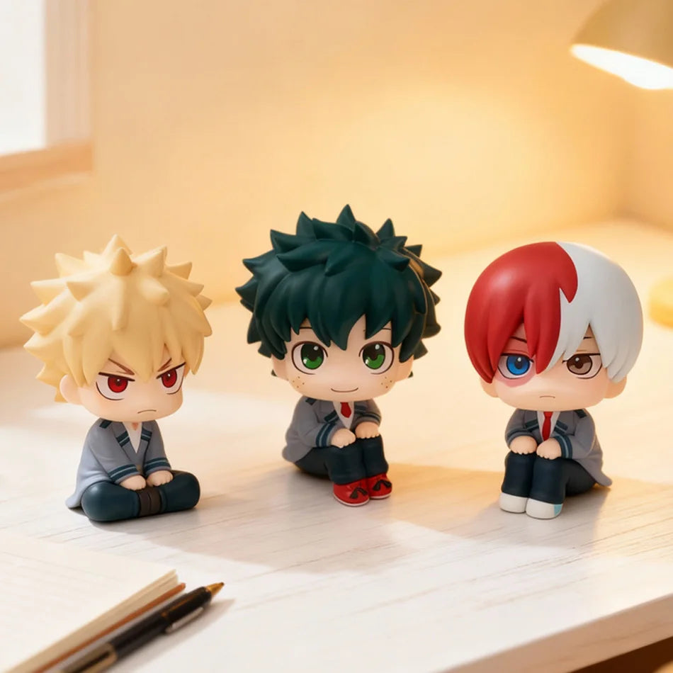 9.5CM   Tomura Shigaraki / Izuku Midoriya / Katsuki Bakugo  My Hero Academia Cute Chibi PVC Figurine | Collectible Toy Model