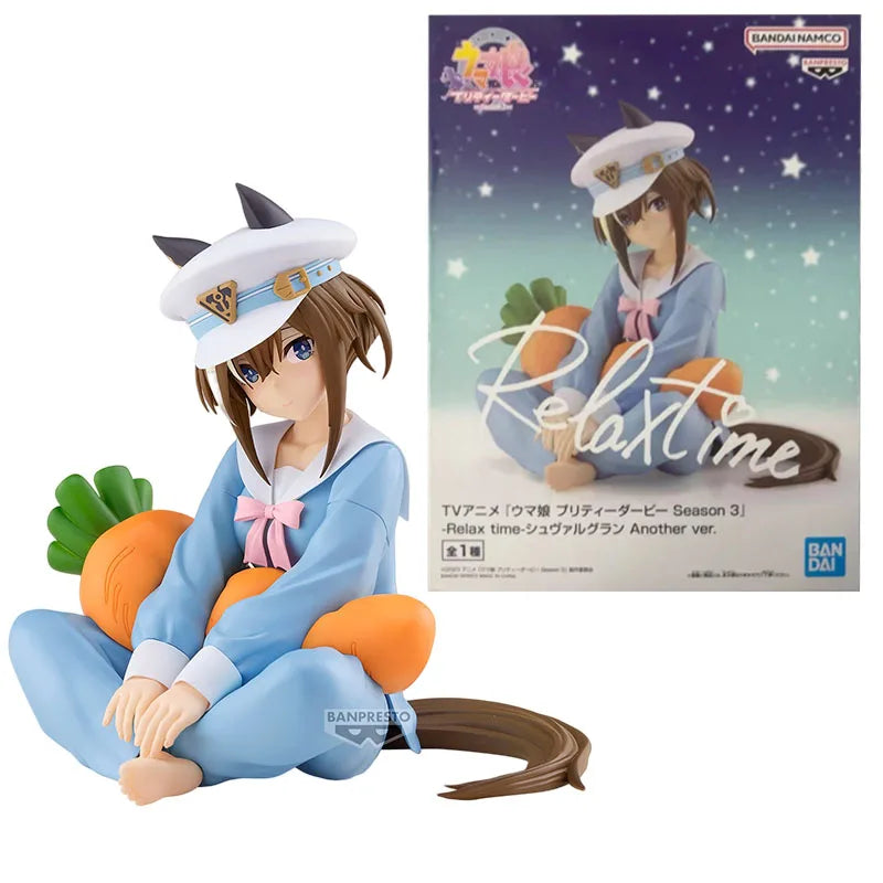 In Stock 100% Original BANPRESTO Umamusume: Pretty Derby Relax Time Anime Character Cheval Grand Vivlos Toy Decoration