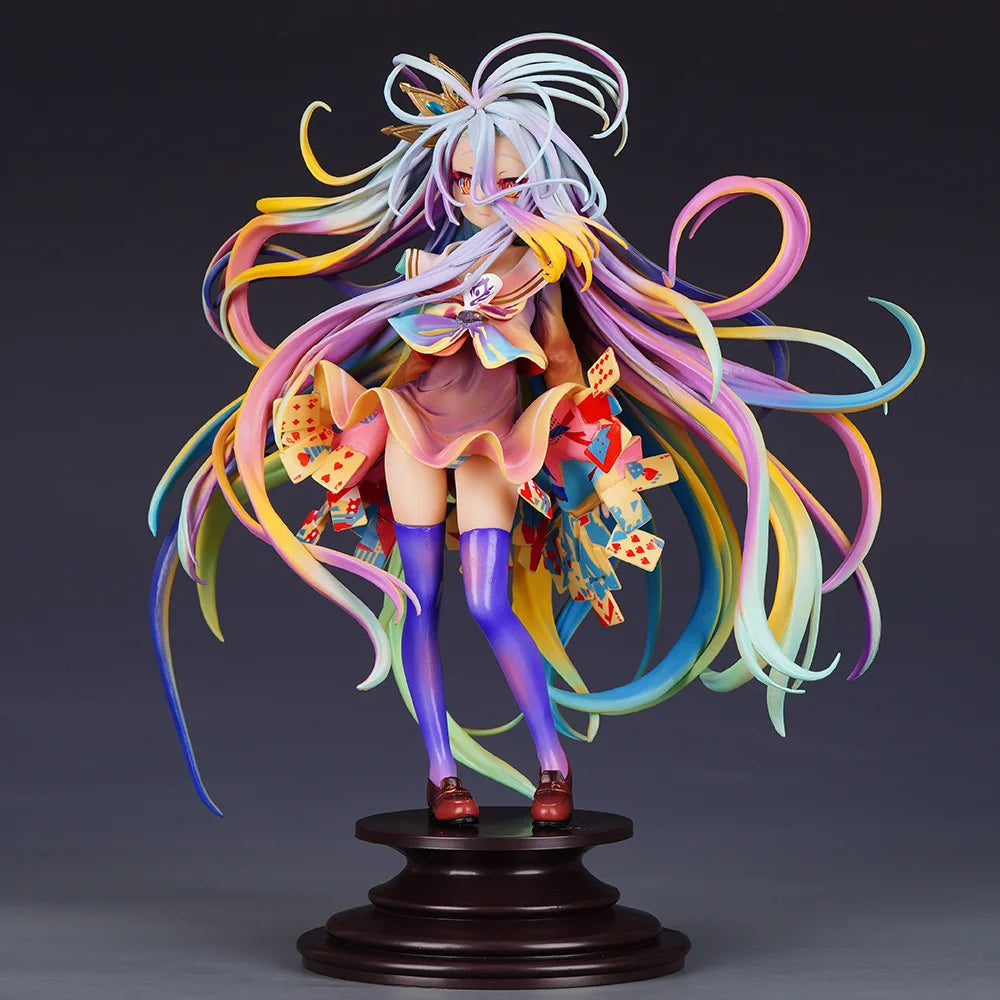 28CM No Game No Life Shiro 1/7 Yuu Kamiya Art Works GSC Girls Toys Anime PVC Action Figure Game Collectible Model Gift