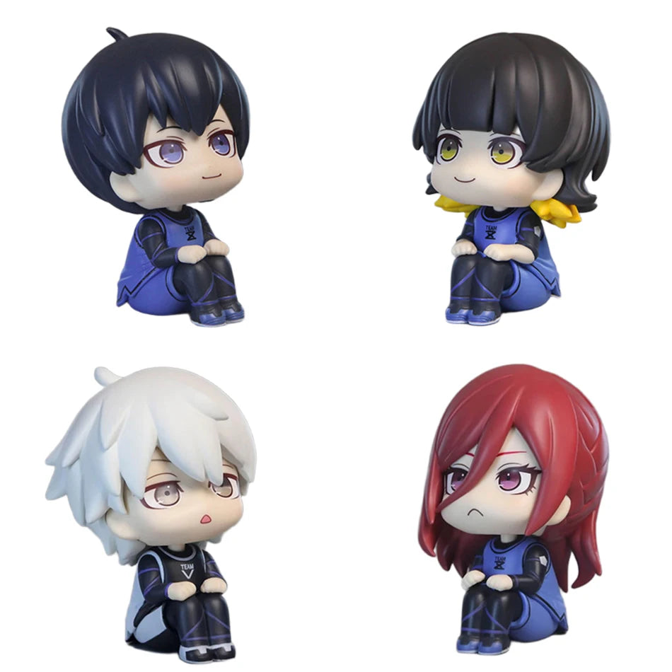 BLUE LOCK Action Figures Isagi Yoichi Bachira Meguru Anime Figure Q Version Figurine PVC Collectible Model Kids Doll Toys Gifts