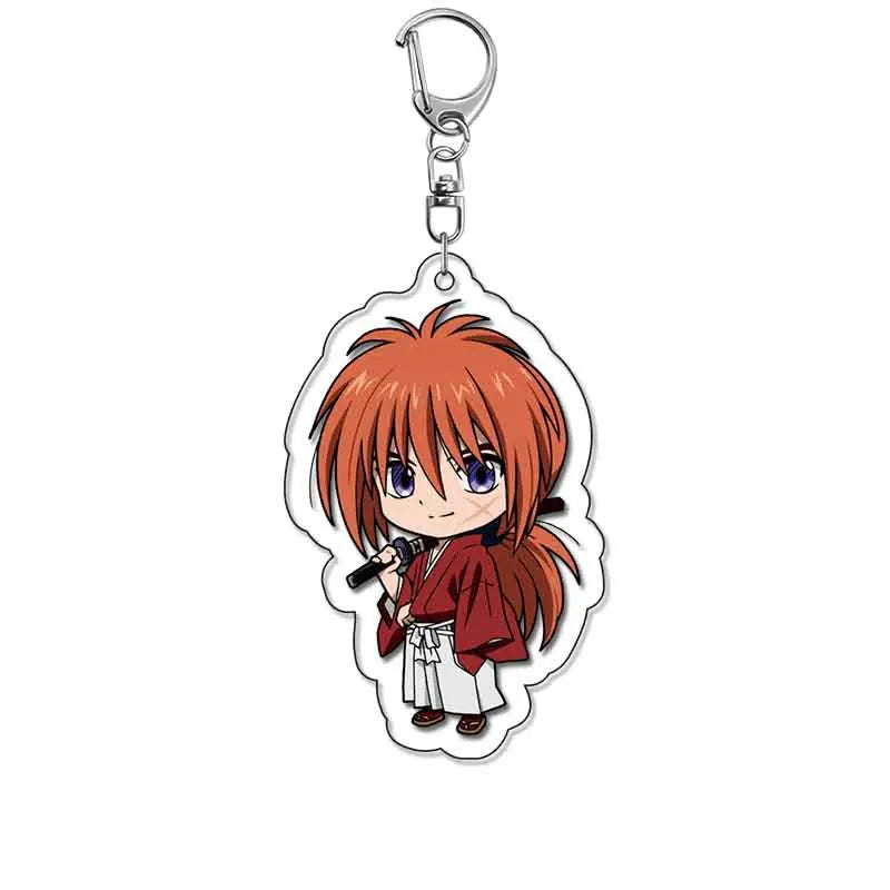 Rurouni Kenshin Acrylic Keychain Jewelry Campus Related Products Cultural Creativity Friends Gift Bag Charms Llavero Collection