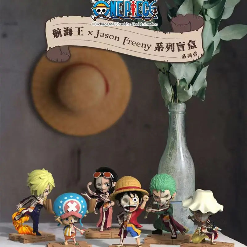New Anime One Piece Semi Dissected First Generation Blind Box Zoro Luffy Sanji Robin Figure Ornaments Kids Toy Birthday Gift