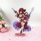 15cm FAIRY TAIL 100 YEARS QUEST Etherious Figure Acrylic Stand Lucy Heartfilia Statue Erza Scarlet Desk Ornament Toys Collection