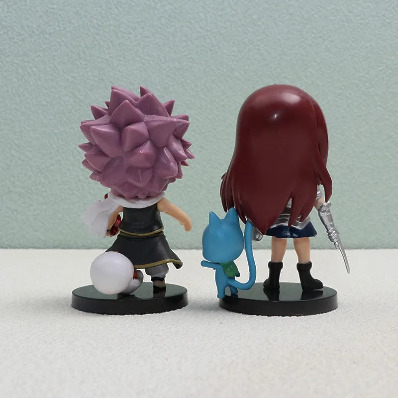 4Pcs Anime FAIRY TAIL Figure Etherious Lucy Heartfilia Model Toys Erza Scarlet Gray Fullbuster Set Desktop Decorations