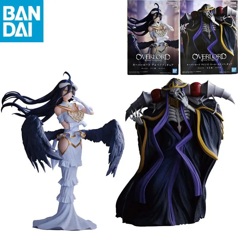 in stock Original Genuine BANDAI NAMCO BANPRESTO OVERLORD albedo and Ainz Ooal Gown Collector Figurine Toys Figure model gift