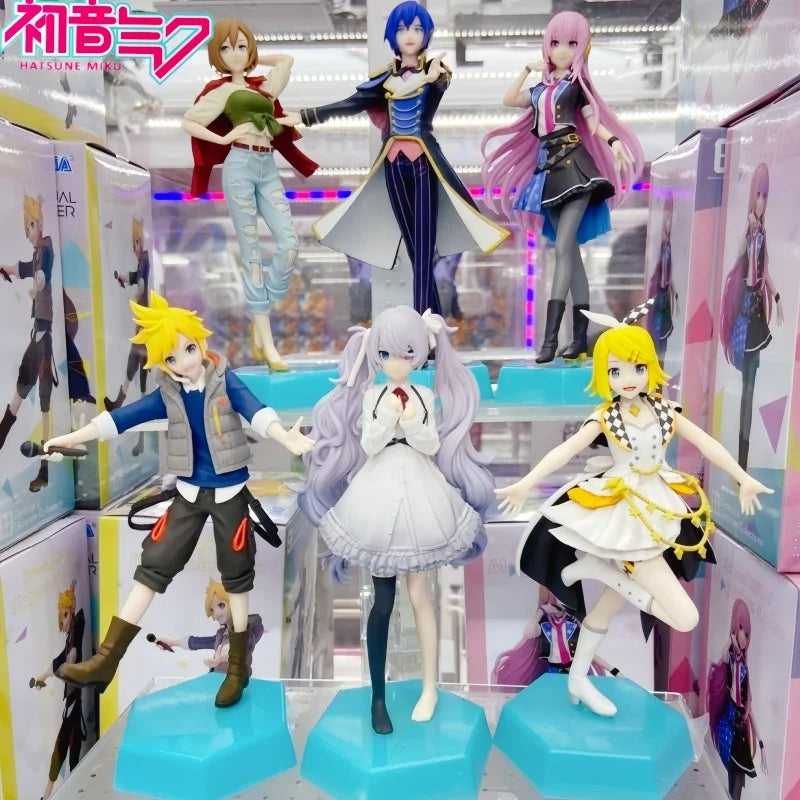 Original Sega Hatsune Miku Colorful Stage Anime Sekai Project Miku & Megurine Luka & Kagamine Len & Rin & Kaito & Meiko Figures