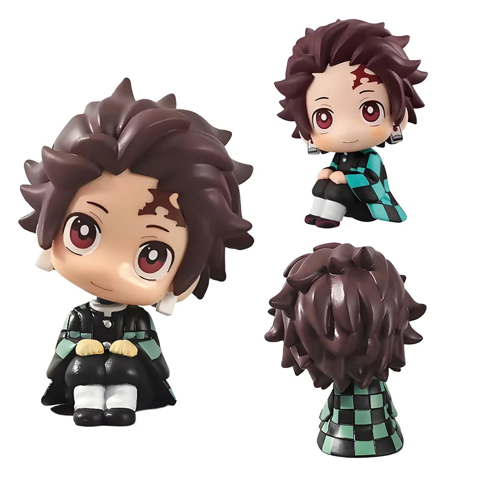 Anime Demon Slayer Kamado Tanjirou Kamado Nezuko Action Character Model Toy Series Doll Children's Birthday/Christmas Gift Toy