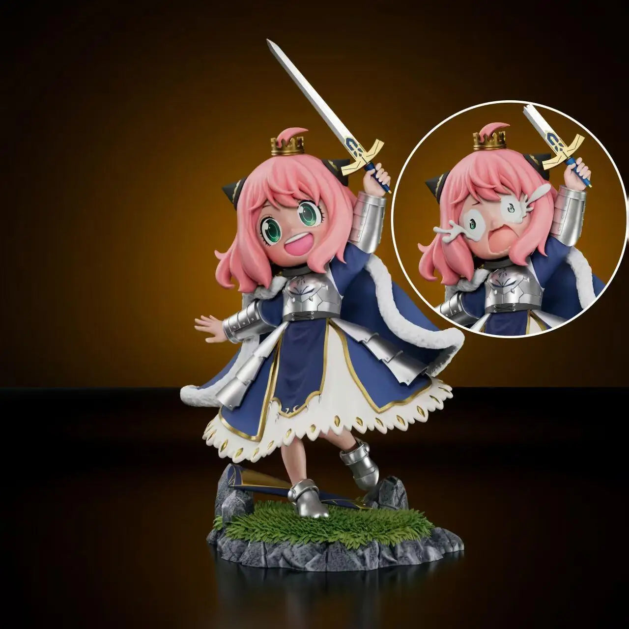 Spy X Family Fate Night Ania Cos Seba Action Figure Two Headed Convertible Pvc Model Desktop Decoration Dolls Toy Birthday Gift