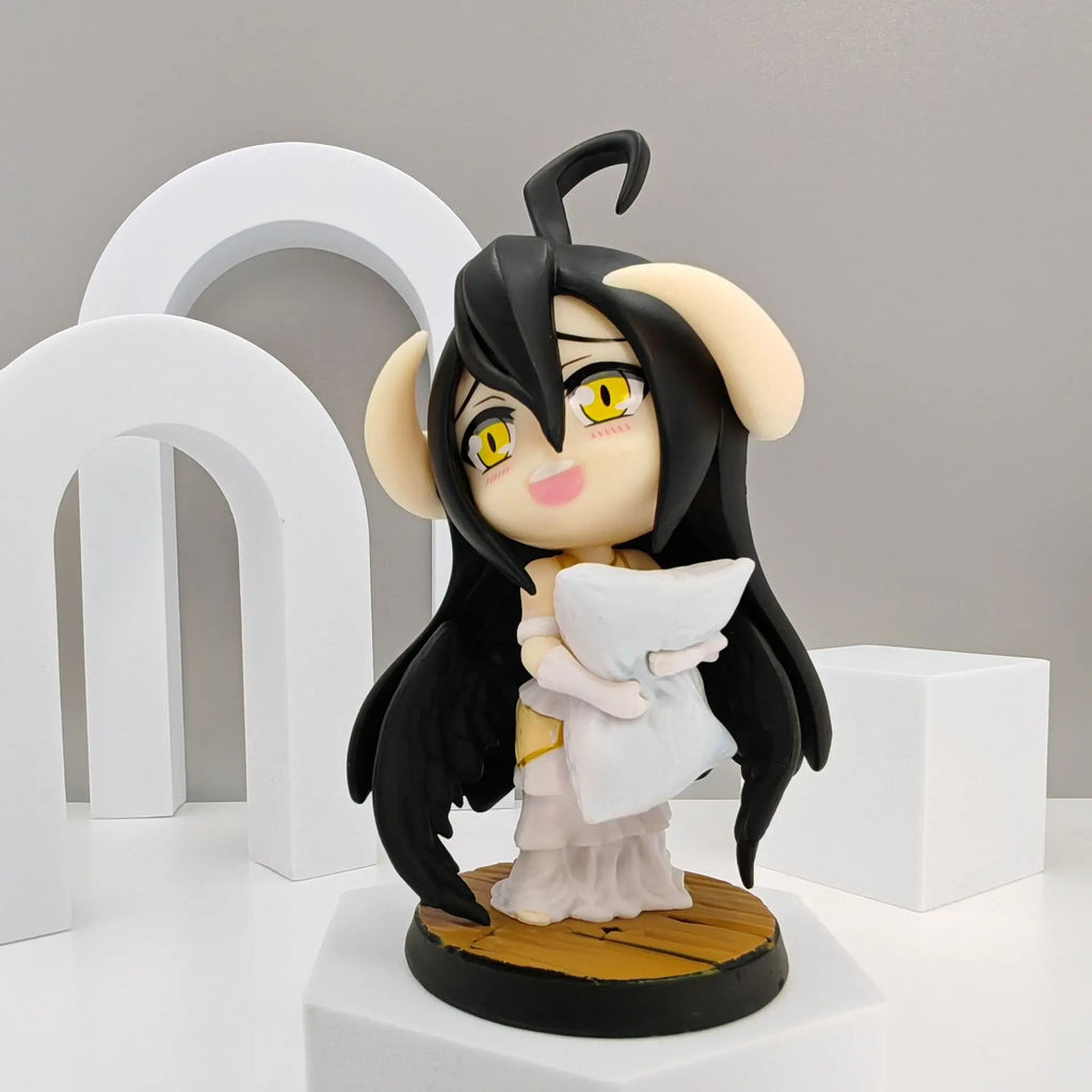 12CM Anime Overlord Q Posket Figure Pvc Statue Model Dolls Collectible Ornament Toys Albedo Action Figures Xmas Gifts