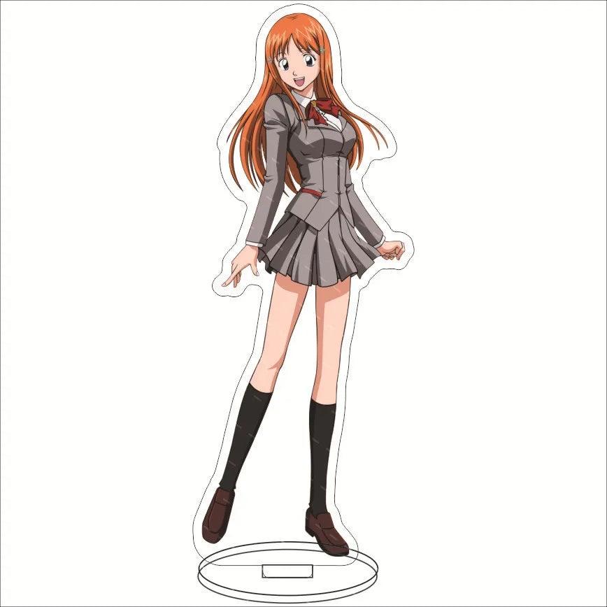 Anime BLEACH Acrylic Stand Manga Figures Kurosaki Ichigo Miniatures Figurines Garage Kits Model Toys GK Ornaments Decoration