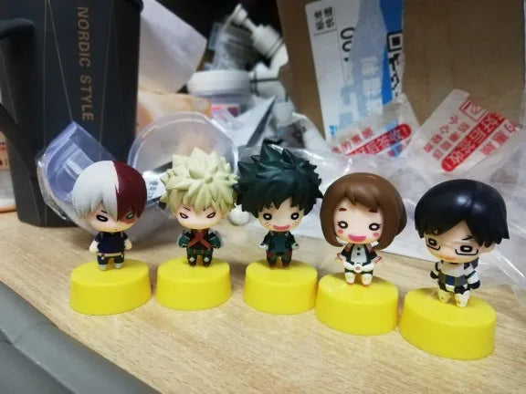 Action My Hero Academia Gashapon 5.5cm Midoriya Izuku Uraraka Ochako Iida Tenya Todoroki Shouto Bakugou Katsuki Model Toys Gifts