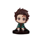 Q Posket Demon Slayer Figure Wholesale Mini Figurine 5cs 10Pcs 15Pcs Sets Kimetsu No Yaiba Small PVC Dolls Desktop Decoration