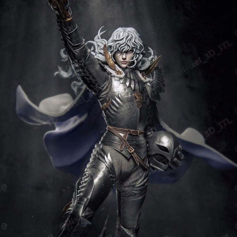9cm/15cm/19cm/25cm Grieffith Berserk 3D Printed White Figurines DIY Painting Miniatures Figurines Collection Models