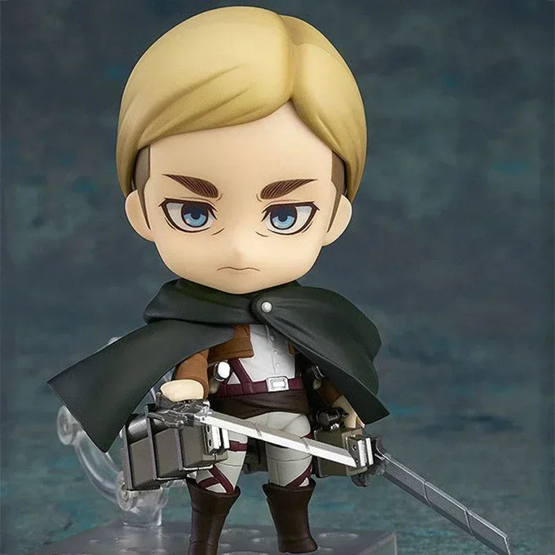 Anime 2000# Eren Figures Attack on Titan Action Figures Erwin Smith 775 Dolls Q Version 435# Armin Arlert 10cm PVC Toys Gifts