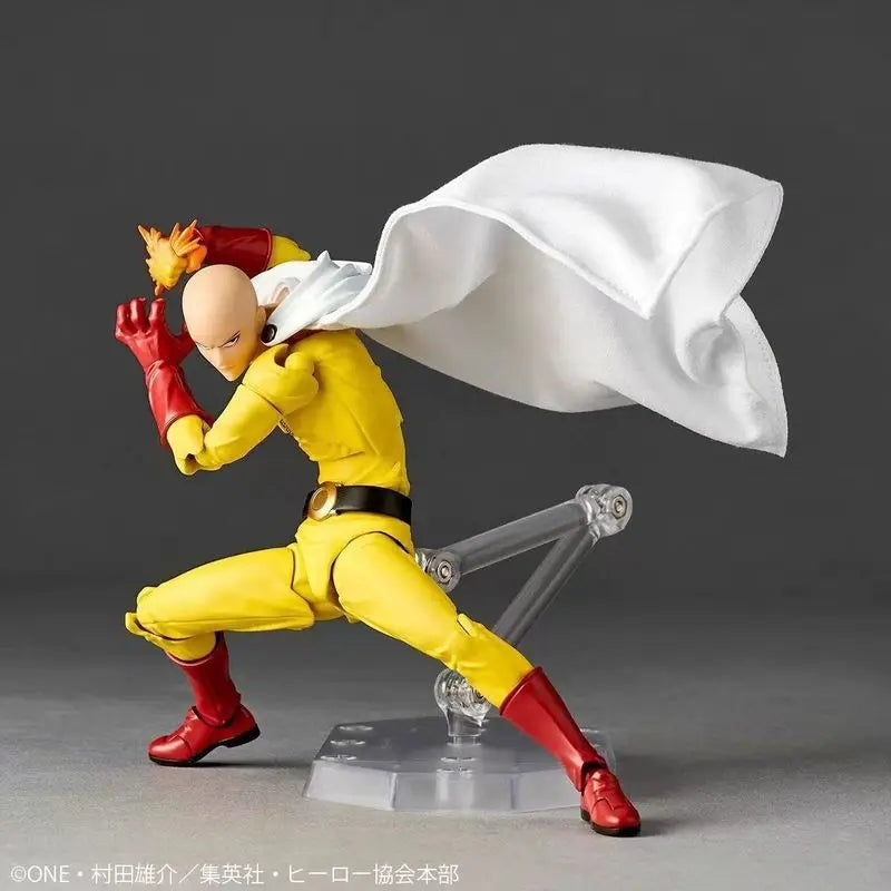 Hot Original Kaiyodo One Punch Man Saitama Amazing Yamaguchi Revoltech Saitama Anime Action Collection Figures Model Toys Gift