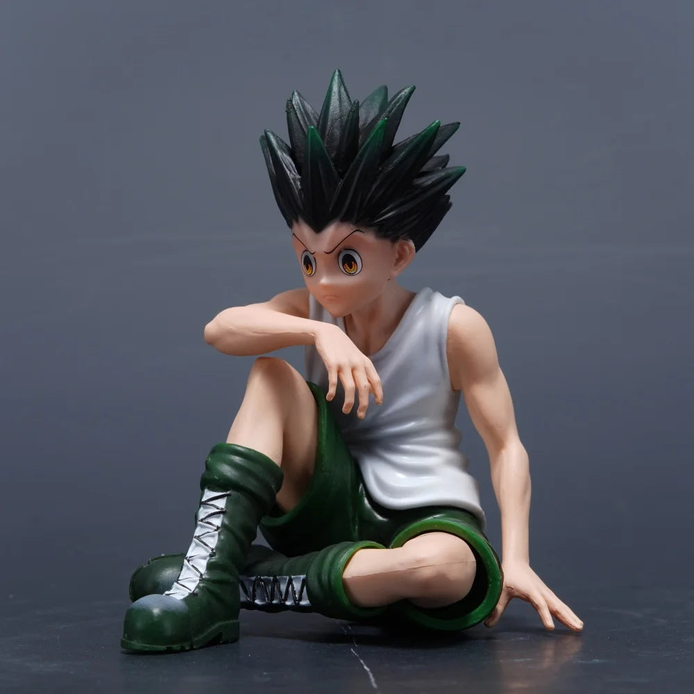 11cm/4.33in Anime Hunter Hunter Figure Gon Freecss Killua Zoldyck Action Figures Pvc Statue Collection Model Toys Gifts