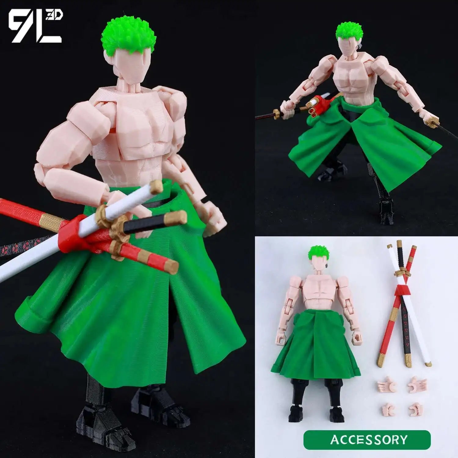 9L3D Printed Jujutsu Kaisen Mahoraga Figure Dummy13 Lucky13 Multi-Jointed Poseable Anime Model Collectible Toy Gift