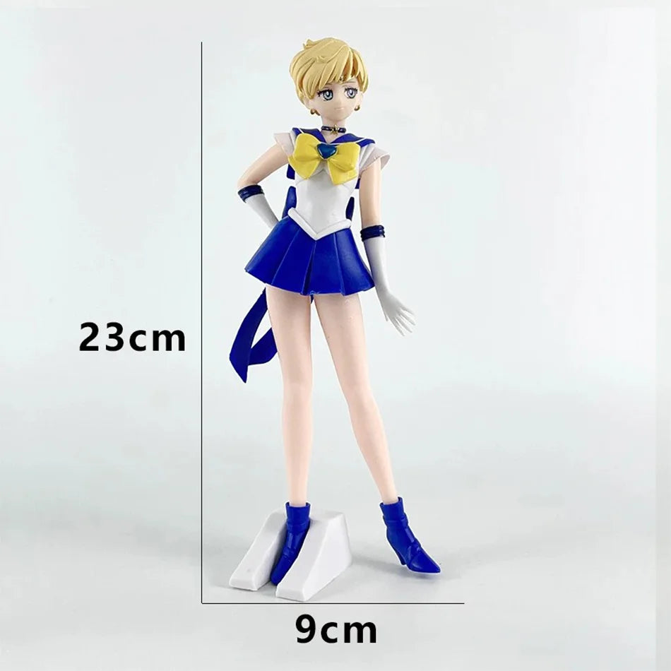 23cm Anime Sailor Moon Meiou Setsuna Figure GLITTER&GLAMOURS Kaiou Michiru Tenoh Haruka Tomoe Hotaru Action Figurine Toy Gift