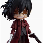 Original Anime Doll Hellsing Ultimate OVA Series Alucard Anime Figure Toys Kwaii Q Ver. Action Figurine Doll PVC Model Collector