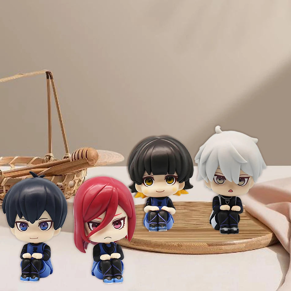 BLUE LOCK Action Figures Isagi Yoichi Bachira Meguru Anime Figure Q Version Figurine PVC Collectible Model Kids Doll Toys Gifts