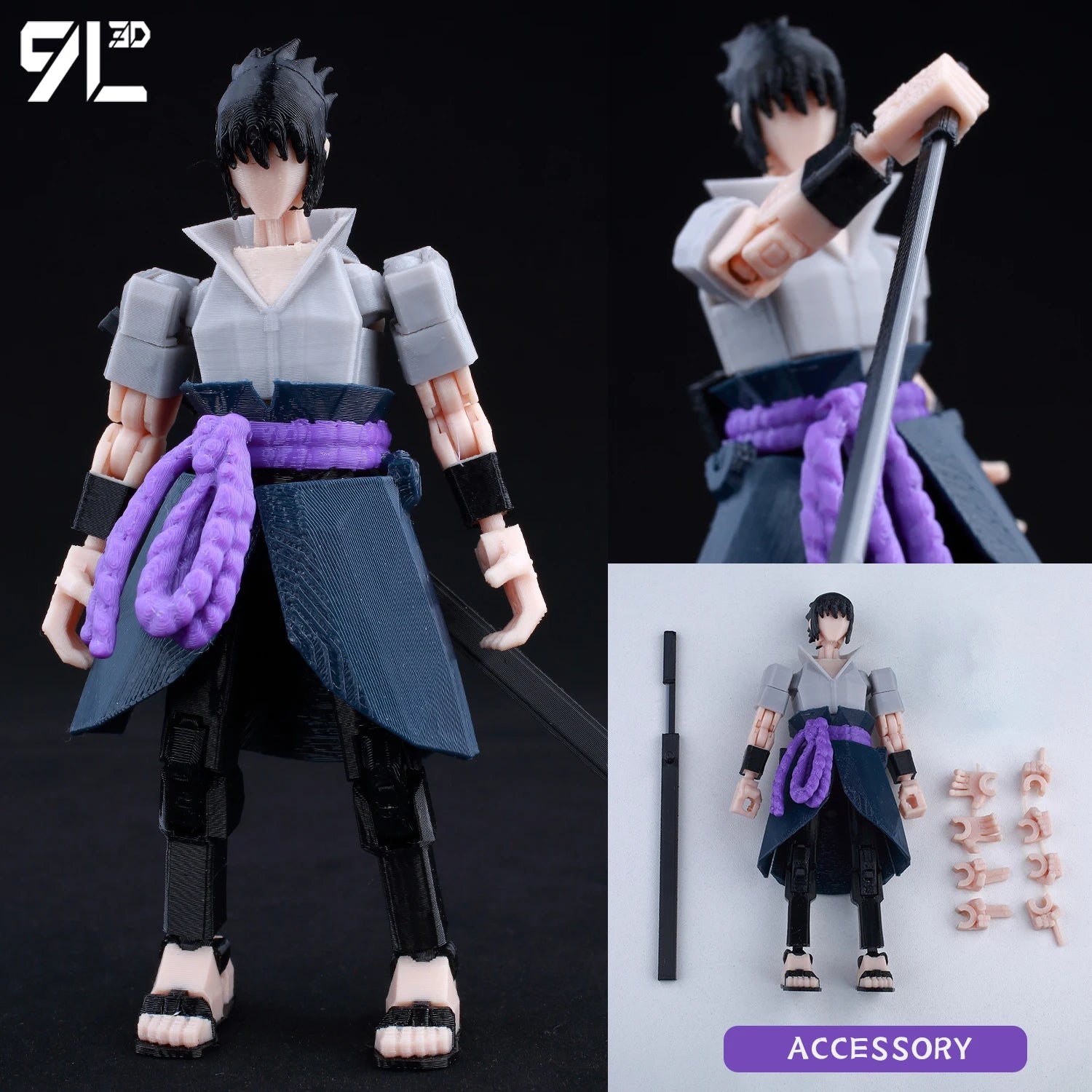 9L3D Printed Jujutsu Kaisen Mahoraga Figure Dummy13 Lucky13 Multi-Jointed Poseable Anime Model Collectible Toy Gift