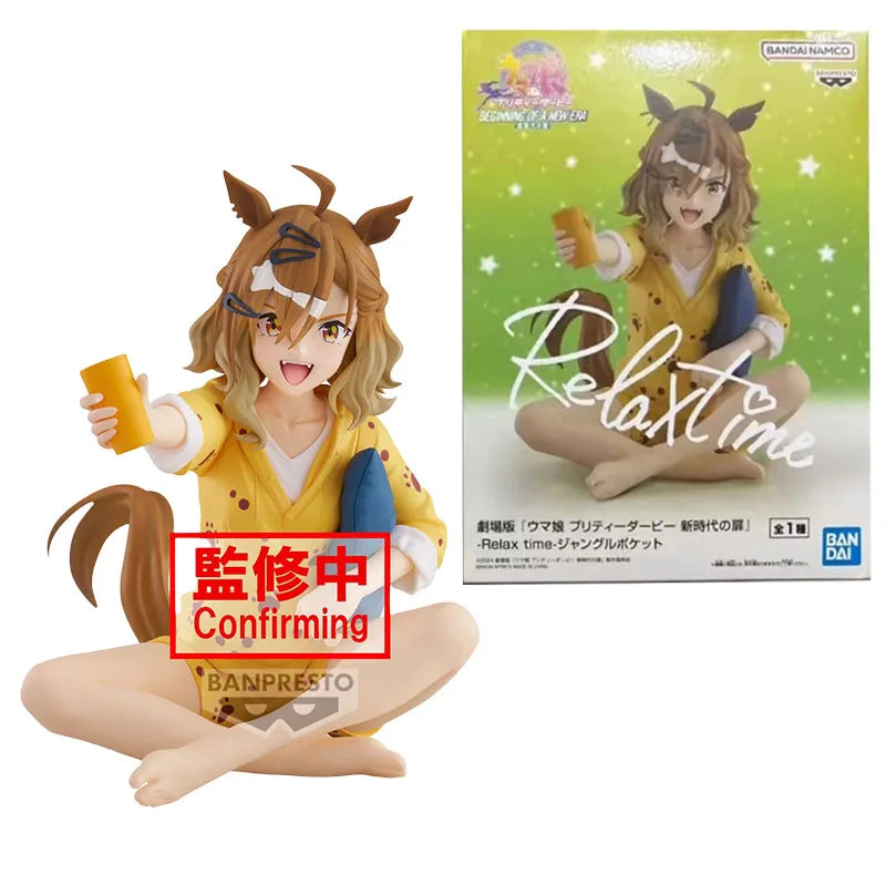 In Stock 100% Original BANPRESTO Umamusume: Pretty Derby Relax Time Anime Character Cheval Grand Vivlos Toy Decoration