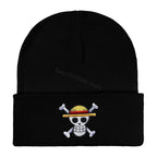 One Piece Knitted Hats Luffy Zoro Skull Embroidery Caps Fashion Men Women Winter Warm Beanie Cartoon Anime Bonnet Accessories