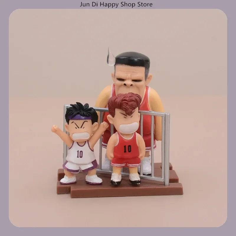 5pcs Slam Dunk Anime Figure Set - Sakuragi Hanamichi And Rukawa Kaede Statues for Boys Desktop Collection Ornament Gifts