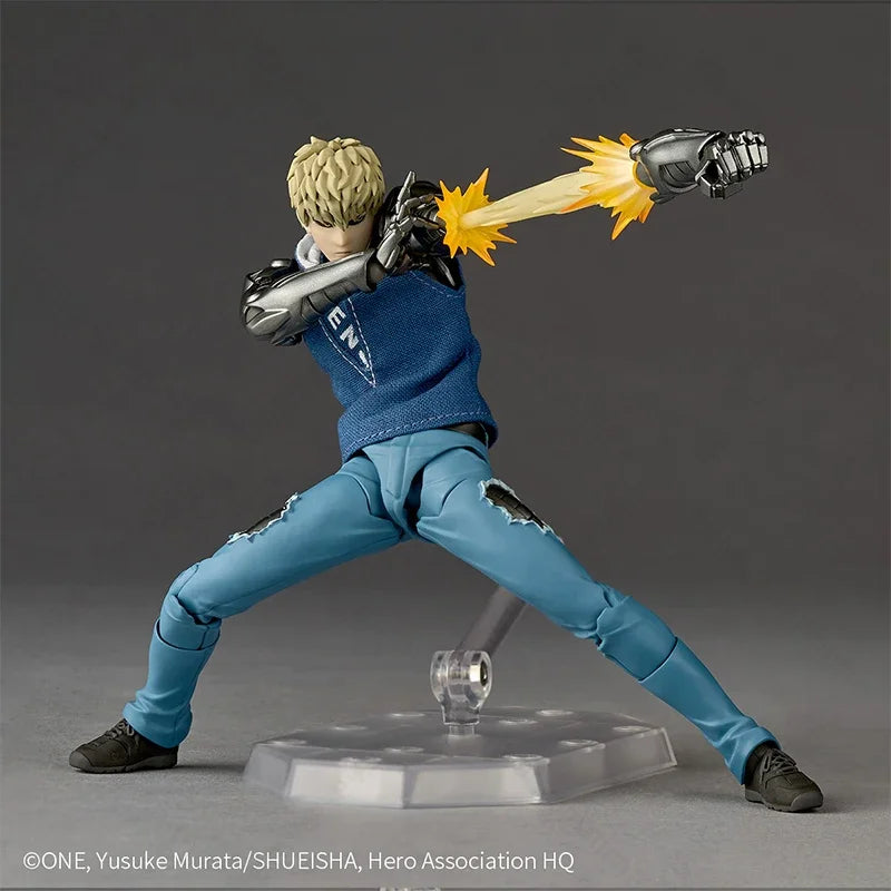 【Spot Goods】Kaiyodo Revoltech Amazing Yamaguchi One Punch Man Genos Action Figure Toy Model Gift