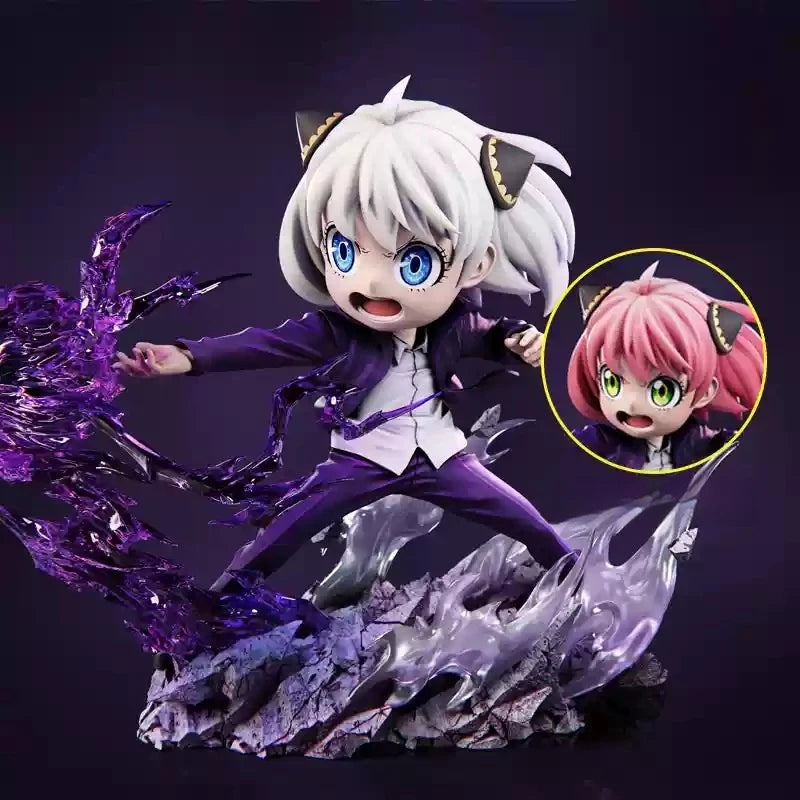 23cm Gk Anya Cos Gojo Satoru Double Head Swap Spy×Family Jujutsu Kaisen Anime Figure Model Statue Ornament Kids Gift Collection